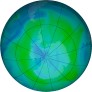 Antarctic ozone map for 2022-01-10